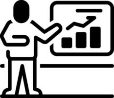 Solid black icon for explanation vector