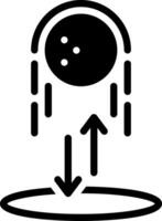 Solid black icon for animation vector