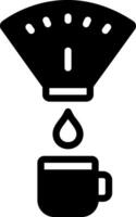 Solid black icon for filter vector