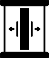 Solid black icon for open vector