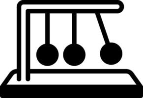 Solid black icon for newtons cradle vector