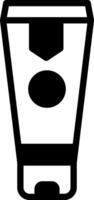 Solid black icon for cream vector