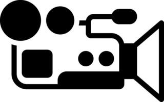 Solid black icon for camera vector