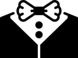 Solid black icon for bow tie vector