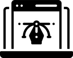 Solid black icon for web design vector