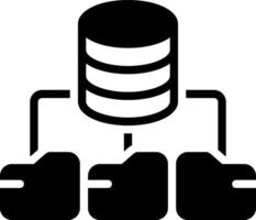 Solid black icon for hosting vector