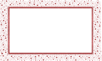 Beautiful Red Rectangular Frame With Sparkling Stars png