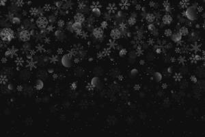 Elegant Winter Snowflake Background with Dark Gray Gradient for Festive Design vector