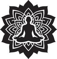 Meditating Person in Lotus Position vector
