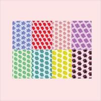 Multiple Flower Pattern Set Design vector