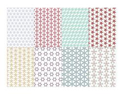 Multiple Color Flower Pattern Set Design vector