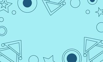 abstract illustration for New Year and Christmas. Image of simple triangular Christmas tree and circles in blue. vector
