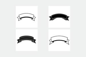 Classic Black and White Ribbon Banner Perfect for Elegant Branding.. vector