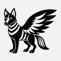 Detailed Dog Render with Feathered Texture Perfect for Art and Animation. vector