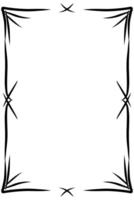 A black and white square frame with a border vector