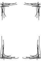 hand drawing border frame vector