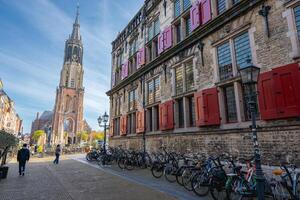 Delft, The Netherlands October 15, 2024. The Cityhall and the Marketsquare in Delft. photo