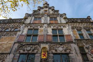 Delft, The Netherlands October 15, 2024. Close up from an old historic building in the center of Delft. photo
