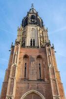 Delft, The Netherlands October 15, 2024. The tower of the New church in Delft. photo