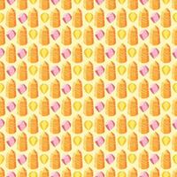 Seamless pattern with colorful yellow and orange crystal gemstones. Flat background illustration for fabrics, wrapping papers, wallpapers, covers. vector