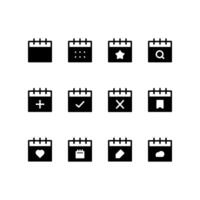 Calendar icon set. Date icon set. Calendar. vector