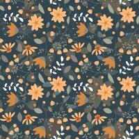 Floral pattern in seamless style. vector