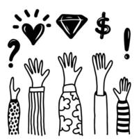 Applause hand draw on white background vector