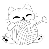 Stretching Cat Outline - Elegant Minimalist Cat Drawing vector