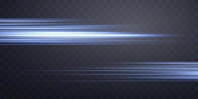 Speed rays, light neon flow, zoom in motion effect, blue glow speed lines, colorful light trails, perspective stripes. vector