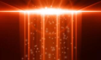 Abstract technology futuristic light orange stripe vertical lines light on dark orange background. vector