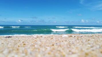 A view of the ocean from the beach video