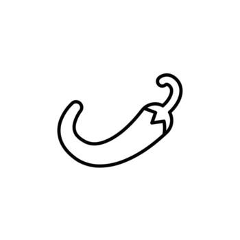 chili pepper thin outline icon design good for web or mobile app vector