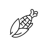 corn thin outline icon design good for web or mobile app vector