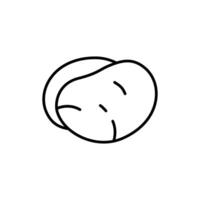 potato thin outline icon design good for web or mobile app vector