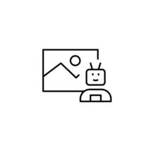 ai generate image thin outline icon design good for web or mobile app vector