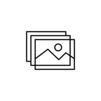 image galery thin outline icon design good for web or mobile app vector