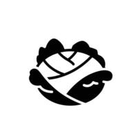 cabbage solid icon design good for web or mobile app vector