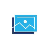 photo frame colored icon design good for web or mobile app vector