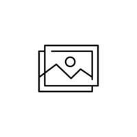 photo frame thin outline icon design good for web or mobile app vector