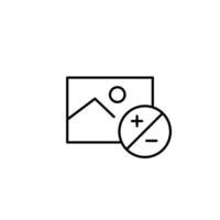 image contrast thin outline icon design good for web or mobile app vector