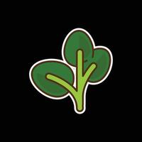 spinach colored icon design good for web or mobile app vector