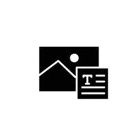 add text to image solid icon design good for web or mobile app vector
