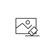 delete image thin outline icon design good for web or mobile app vector
