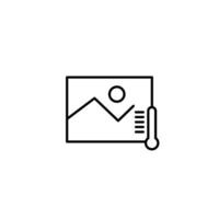 image temperature thin outline icon design good for web or mobile app vector