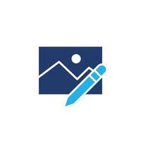 edit image colored icon design good for web or mobile app vector