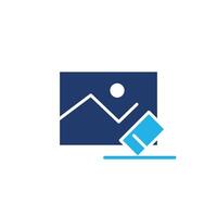 delete image colored icon design good for web or mobile app vector