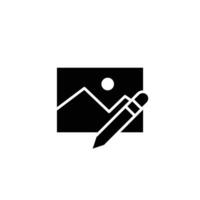 edit image solid icon design good for web or mobile app vector
