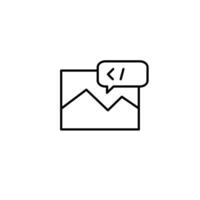image format thin outline icon design good for web or mobile app vector