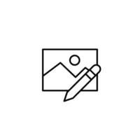 edit image thin outline icon design good for web or mobile app vector