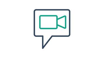 call animated icon. suitable for user interface, provide visual feedback, etc. animated icon related to online course. video